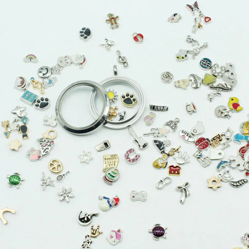 50pcs/lot Star of David Floating Charms Living Glass Memory Lockets DIY Jewelry pendants Charms
