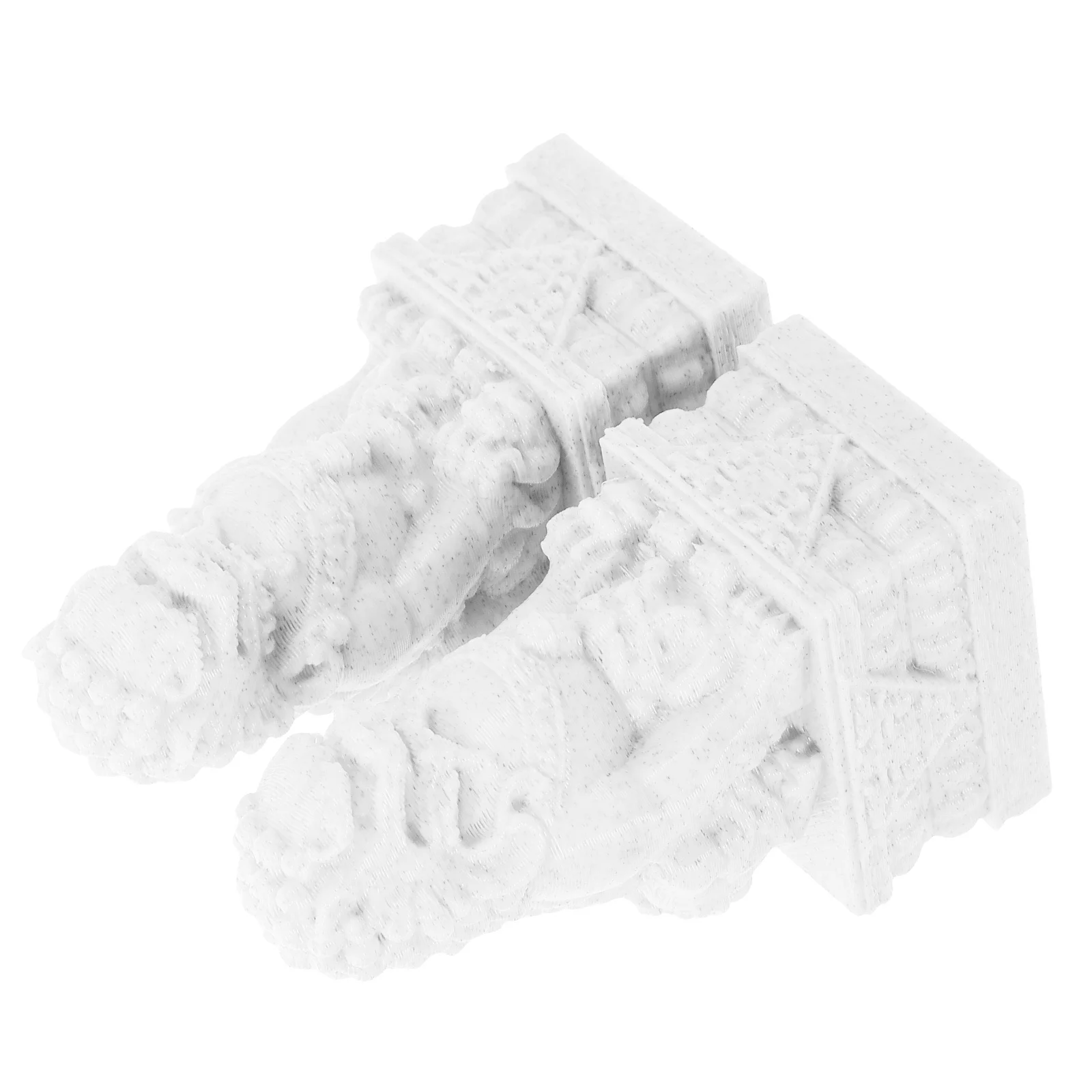 

1 Pair Mini Chinese Lion Statues Traditional Table Decoration Office Home Ornament Auspicious Sculpture Lion Statue Outdoor