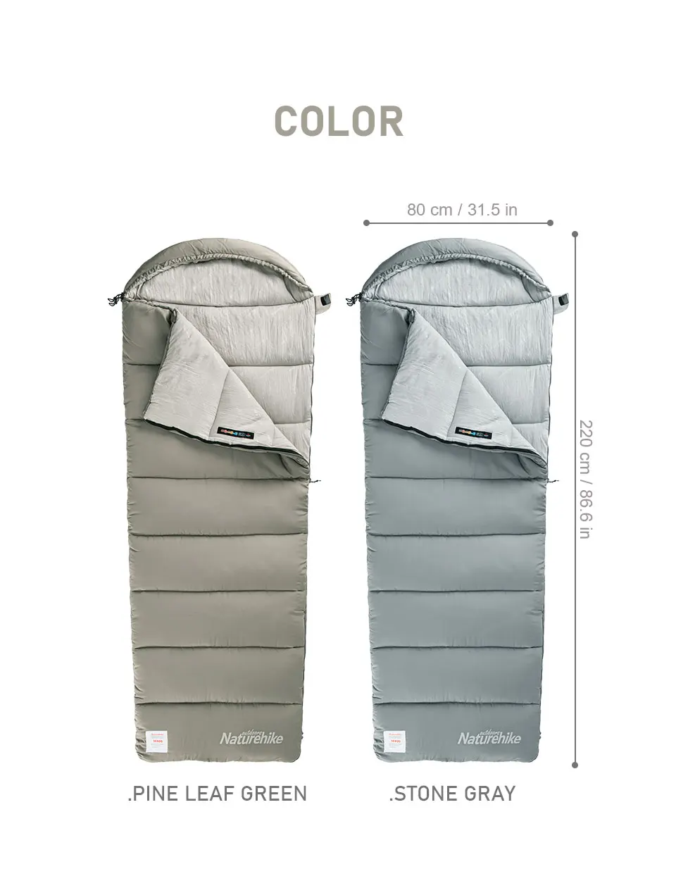 Naturehike Camping Sleeping Bag M180 M300 M400 Washable Cotton Sleeping Bag Autumn Winter Indoor Outddor Travel Sleeping Bag