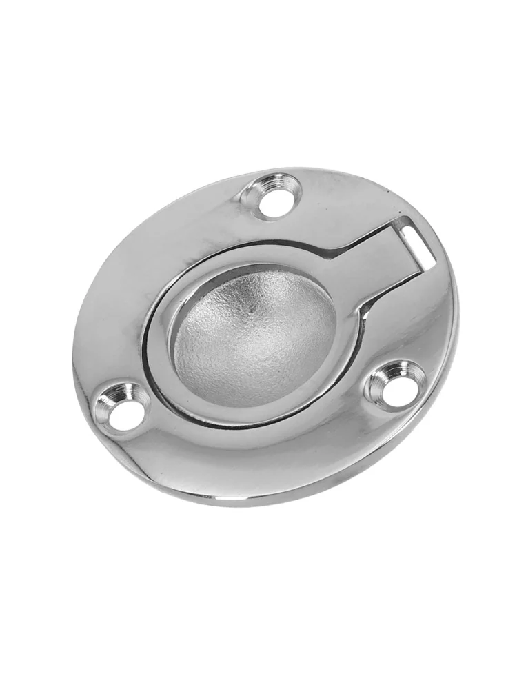 50 مللي متر جولة الفولاذ المقاوم للصدأ حلقة سحب فلوش رفع مقبض خزانة مقابض الأبواب الطابق مشبك قارب يفقس المزالج