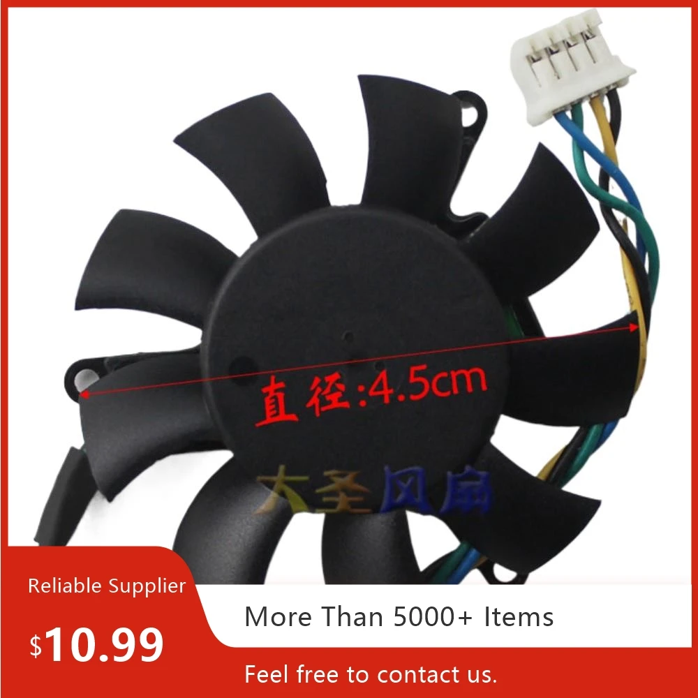 Graphics & Video Card Fan for MAGIC MGT5012XR-W10 45mm 12V PWM Cooling Fan for Hydraulic Bearing, 4-Wire