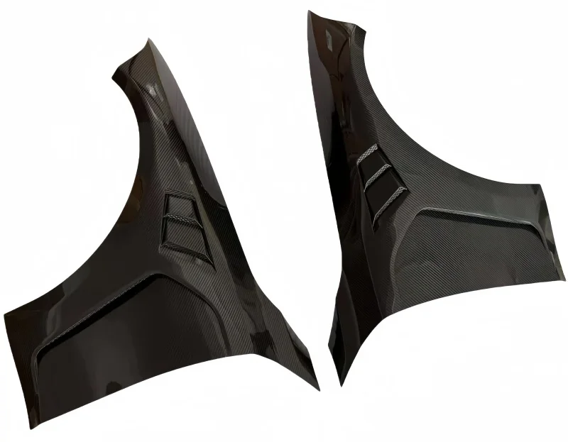 Dry Carbon Fiber Front Side Fenders  Gills Badge Mudguards