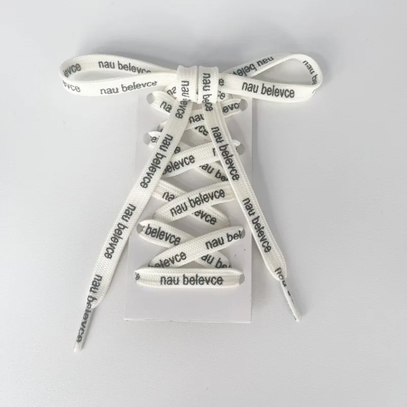 Custom Printed Letter Shoelaces Four Color Optional Casual Sneaker Laces Personalized