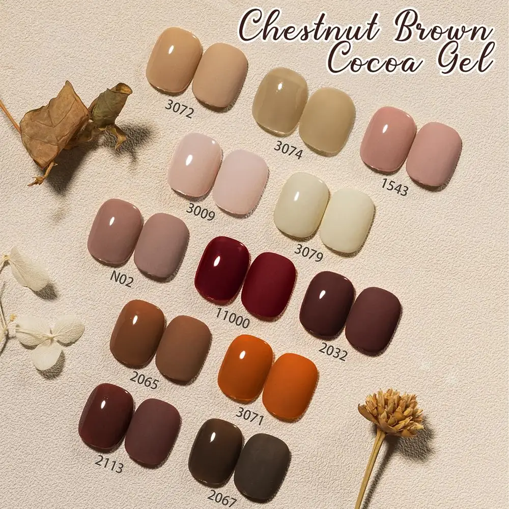 Clou Beaute Autumn Winter Gel Nail Polish Luxury Maillard Caramel Burgundy Dark Green UV LED Gel Varnish Nail Art Manicure