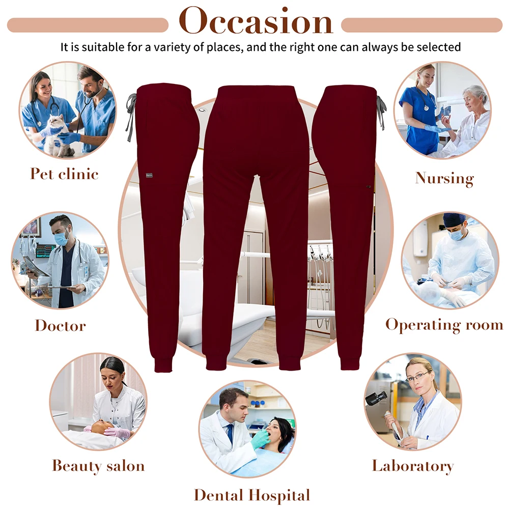 Ropa de cirugía médica Unisex, pantalones de Hospital para mascotas, pantalones de trabajo a prueba de polvo para dentista, salón de belleza, ropa de trabajo para médico y enfermera