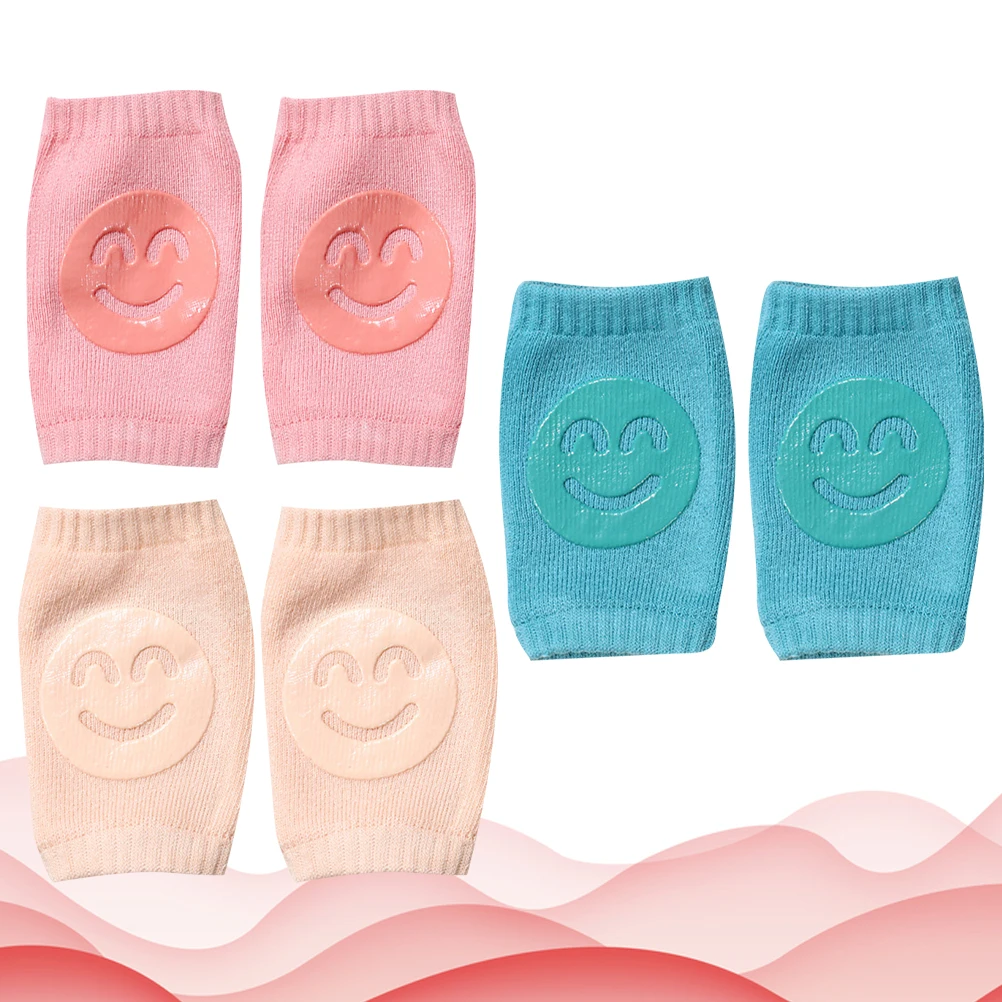 

Cotton Baby Kneepads Elbow Protectors Infant Crawling Knee Guards Elastic Non Slip Comfortable Kids Pink Green Skin Color