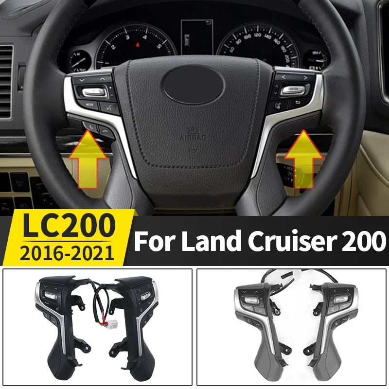 

For 2016-2021 Toyota Land Cruiser 200 LC200 Steering Wheel Button Modification Accessories,Buttons,Upgraded Interior Decoration