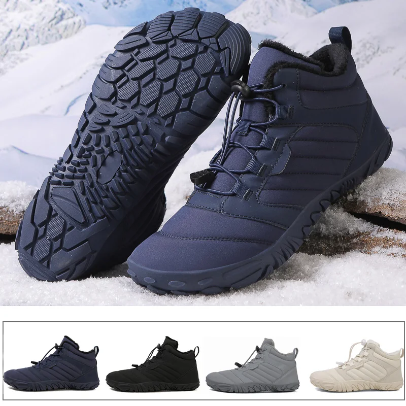 

Winter Wide Toe Box Barefoot Shoes Men Women Athletic Minimalist Winter Snow Outdoor Thermal Feet Boots Sneakers Footwear Man