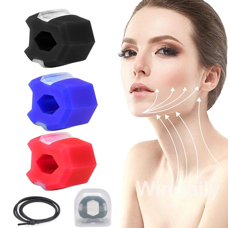 Fitness Face Jaw Exerciser Jawline Trainer Facial Exercise Ball Jaw Line Chewer Muscle Ball Jaw Bite Clip Harp Simulator