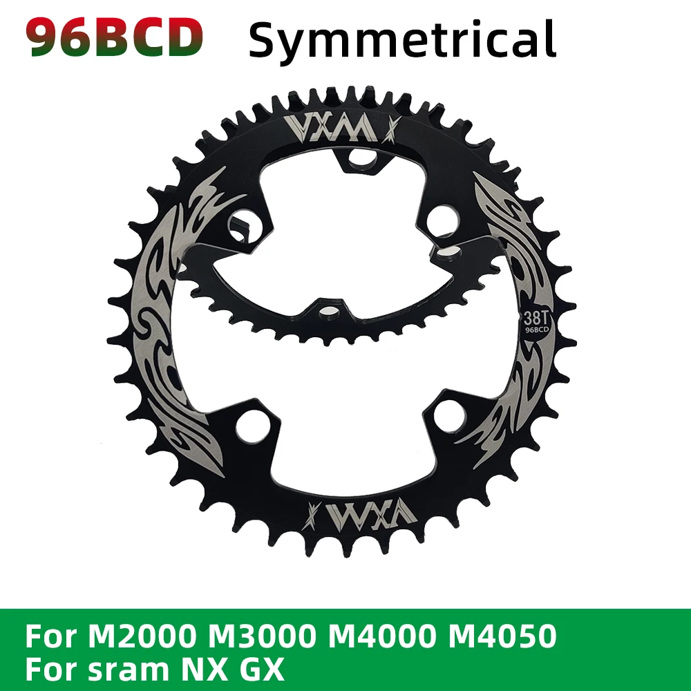 VXM Chainring 96BCD Round for Alivio  32t 34t 36t 38t Tooth Single Tooth Plate MTB Mountain Bike 96 BCD M4000 M4050