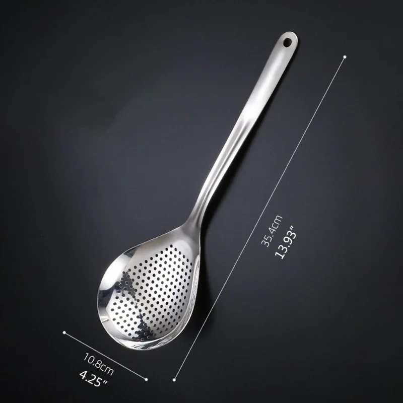 Stainless Steel Skimmer Strainer Slotted Spoon Colander Mesh Deep Fryer Oil Frying Scoop for Removing Filtering