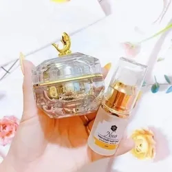 Combo Kem Face Men Gạo Nicos Serum Tinh Chất Mật Ong Nicos, Trắng Sáng Da, dưỡng ẩm da. Tránh sự hình thành của mụn và nám