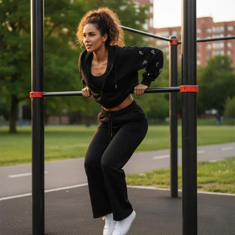 

Stylish Women’s Hoodie Pants Set With Rhinestone Letters Comfortable Loose Fit Autumn Sweatshirt Trouser Set For Casual Outfits