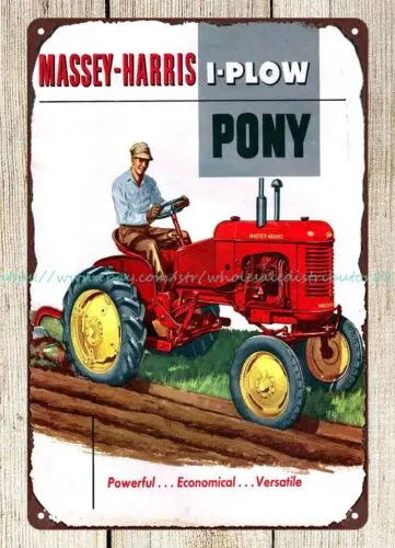 1953 Massey Harris Brochure Tractor art metal tin sign home interior design