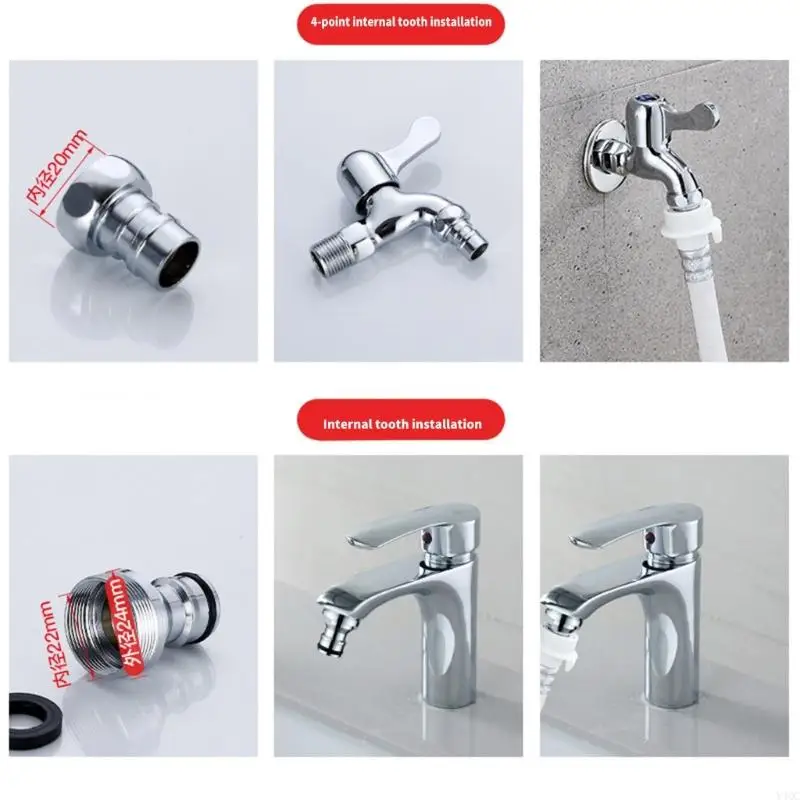 Multipurpose Universal Faucet Connectors for Mixers Tap Hose Adapter Quick Coupling Garden Supplies Hose Connection Y4QC