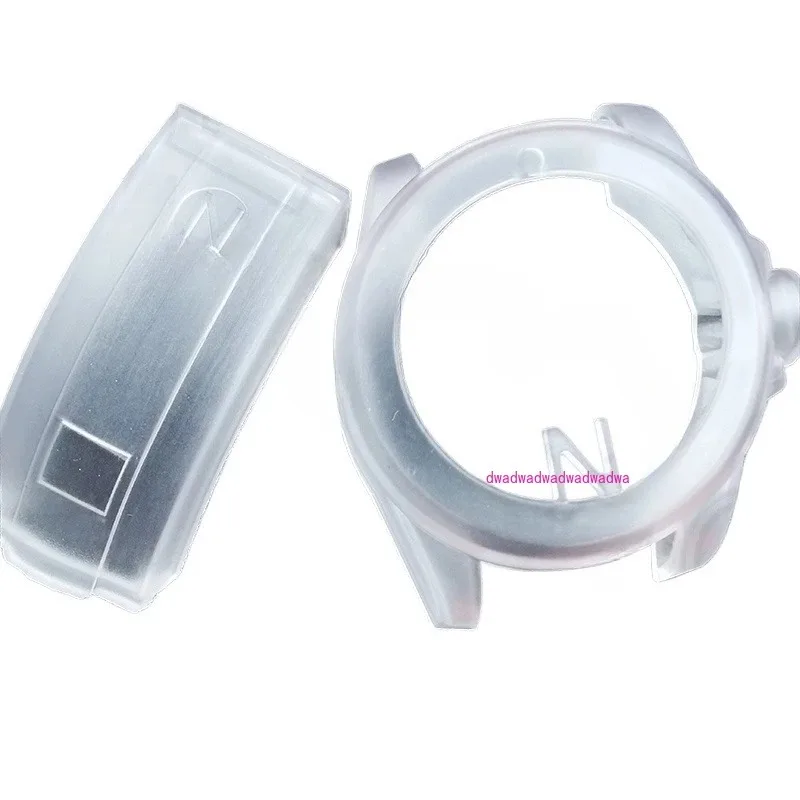 

Прозрачный силиконовый резиновый чехол для часов, циферблат с водным призраком, защита застежки, устойчивый к царапинам чехол для часов.