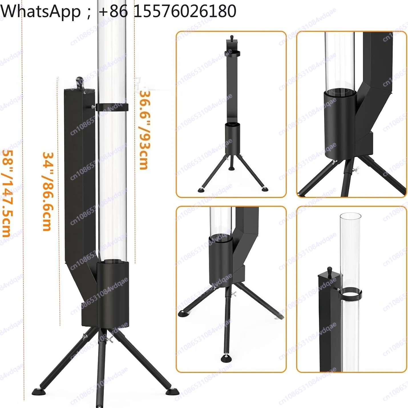 Vertical Rocket Firewood Stove - Garden Outdoor Heating Stove, Camping Picnic Pellet Stove