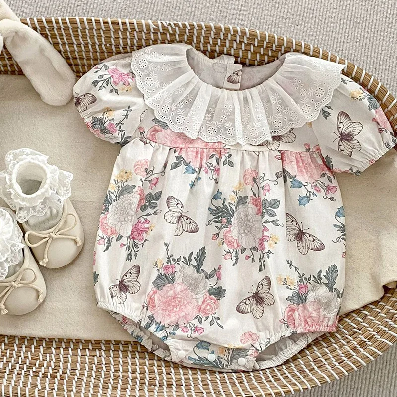 Ensemble de vêtements d'été pour bébés filles, chemise imprimée en coton + short PP, pour nouveaux-nés