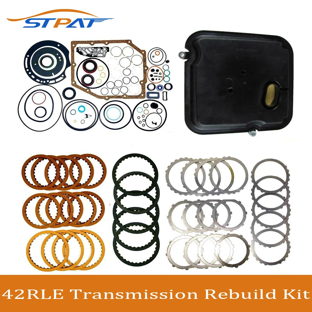 STPAT 42RLE Transmission Super Master Rebuild KIT 03-UP Filter Gaskets Bushing Plates