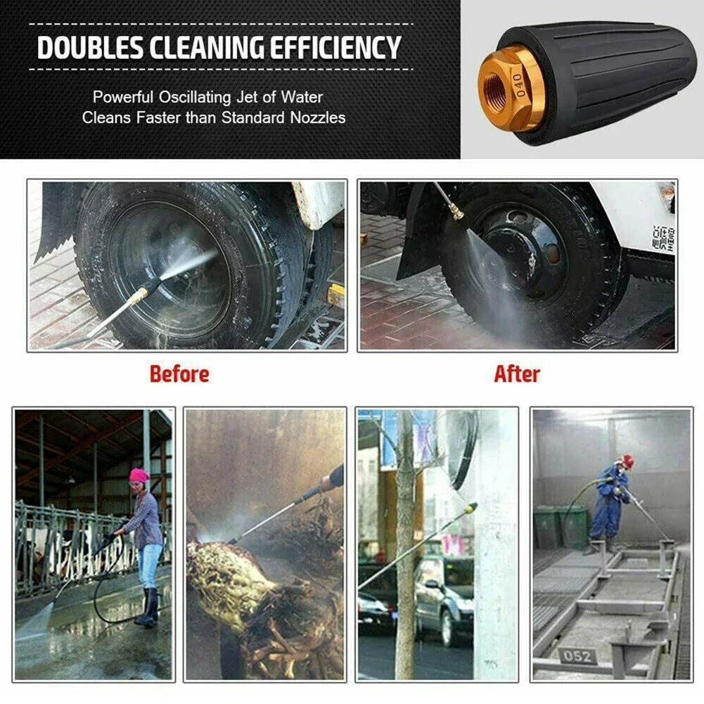 High Pressure Washer Rotating Turbo Nozzle 3600PSI 2.5-3.5GPM 1/4" Quick Connect Washer Cleaner Accessory Intense Clean