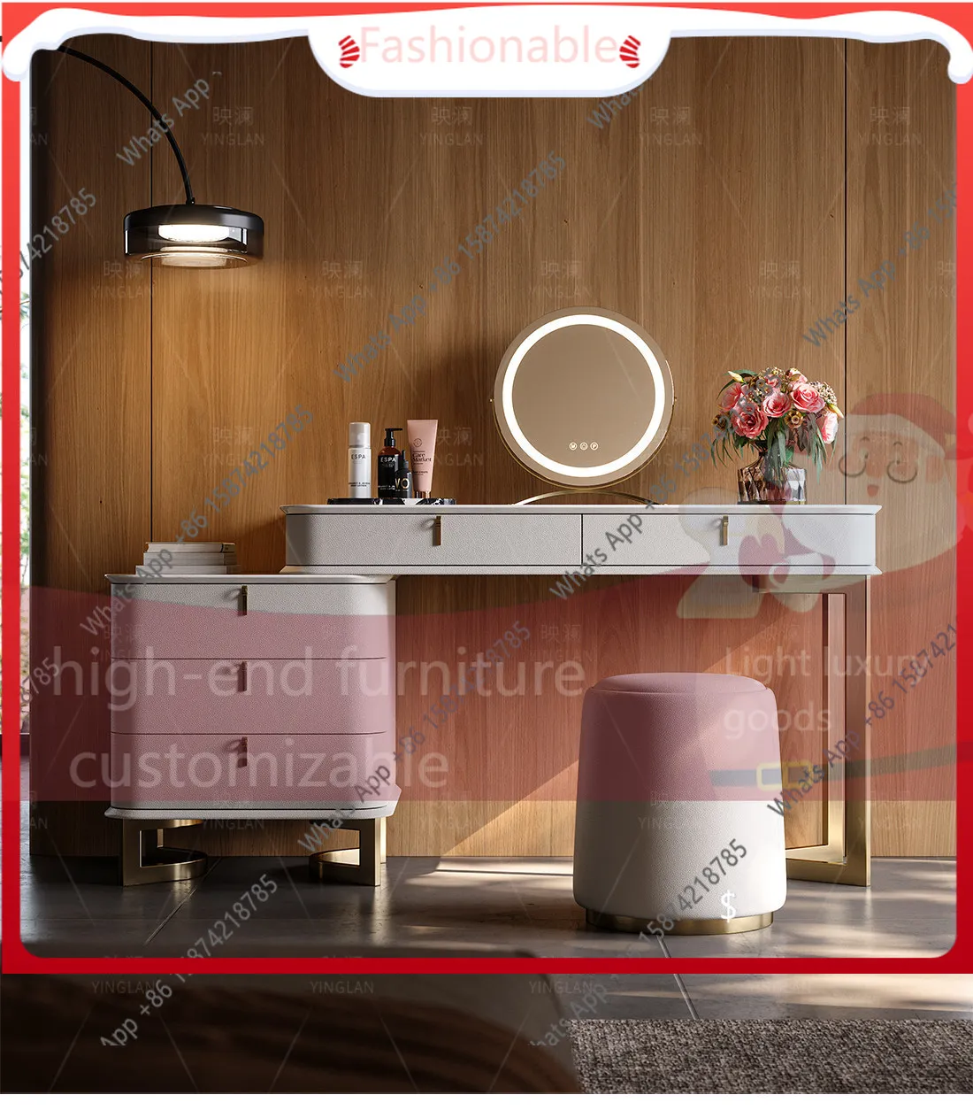 

LU bedside table dresser integrated master bedroom premium light luxury storage cabinet simple modern bedroom chest dresser