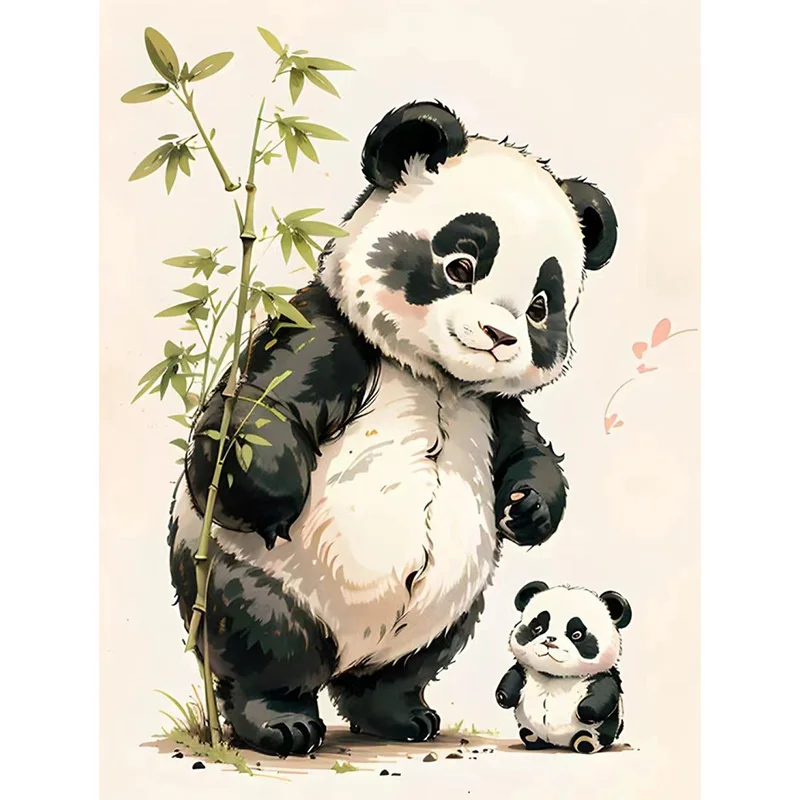 AB Diamond Diamond Painting Lovely Giant Panda Embroidery Kit Wall Decoration Hanging Painting