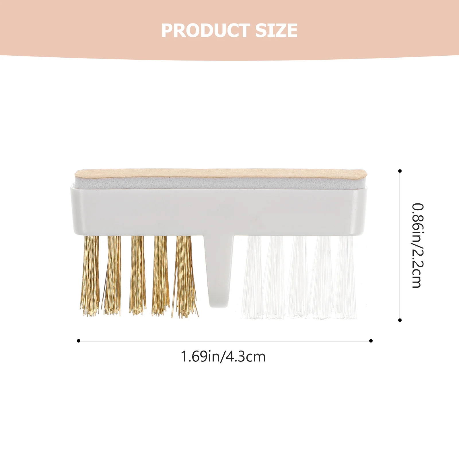 3 個の銅ネイルドリルビットクリーナーブラシネイルドリルクリーニングマニキュアツール研削ヘッド研磨塵除去