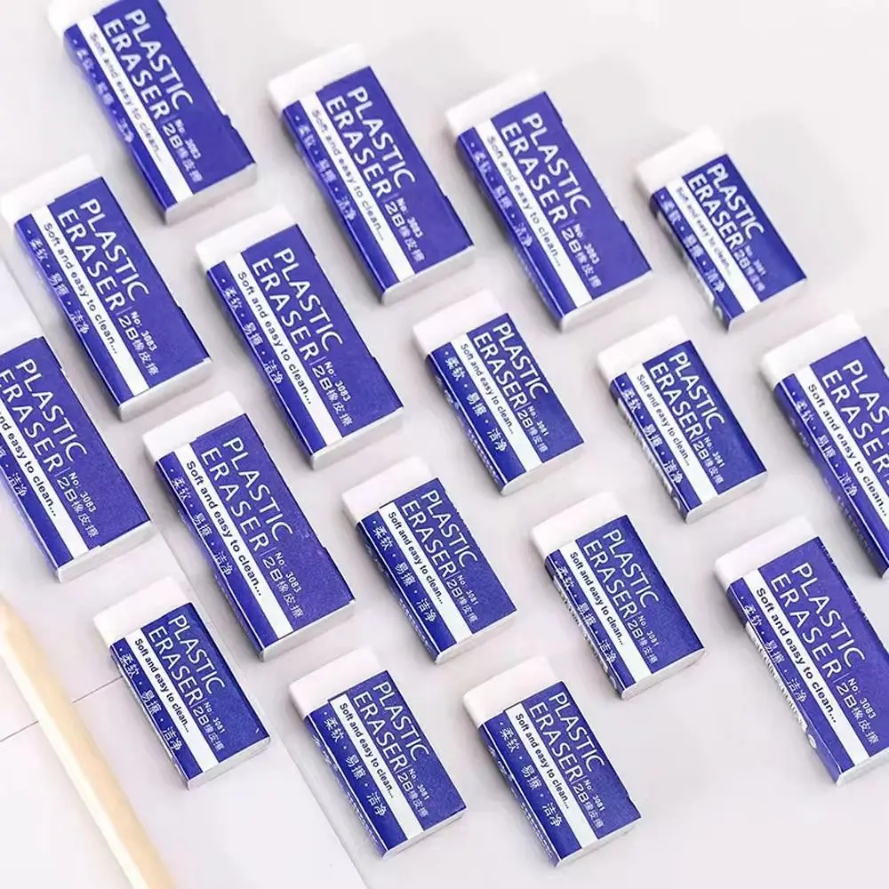 

15/30pcs TPR 2B Student Eraser Less Debris High Elasticity Soft Rubber Eraser Easy To Clean Traceless Pencil Wipe Eraser