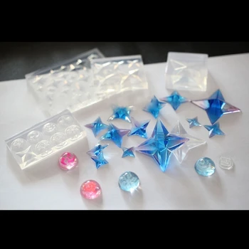 Diy Originele Elementen Gems Stone Cross Siliconen Epoxyhars Mal Sieraden Gereedschap Sieraden Accessoires Edelsteen Hanger Spiegel Mold