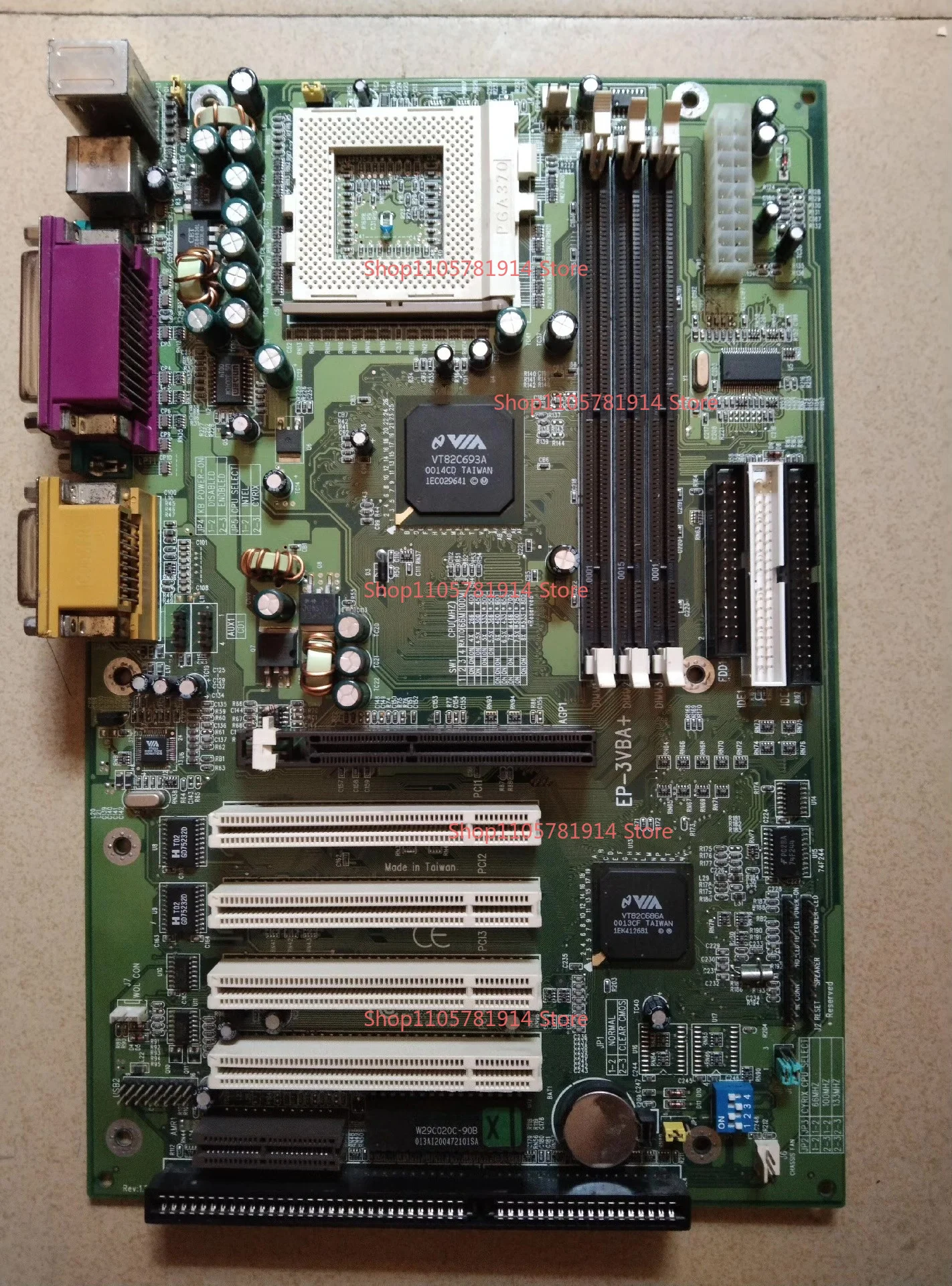 For Panzheng EP-3VBA + 370 Pins, Industrial Control, Equipment Main Board with ISA Slot, with CPU Memory Fan