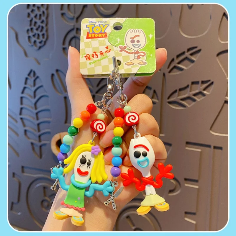Official Toy Story Forky Series Pendant, Cute Funny Doll Bag Charms, Car Keychain For Gifts view 2