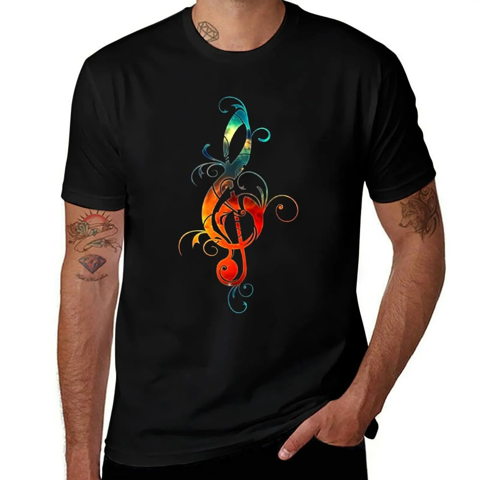 Clef T-Shirt Basic Lightweight Short Sleeve Tee T-Shirt