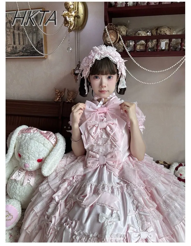 귀여운 달콤한 로리타 걸스 셔츠 2025 여름 뉴 버블 반팔 셔츠 인형 칼라 싱글 브레스트 캔디 컬러 블라우스 탑