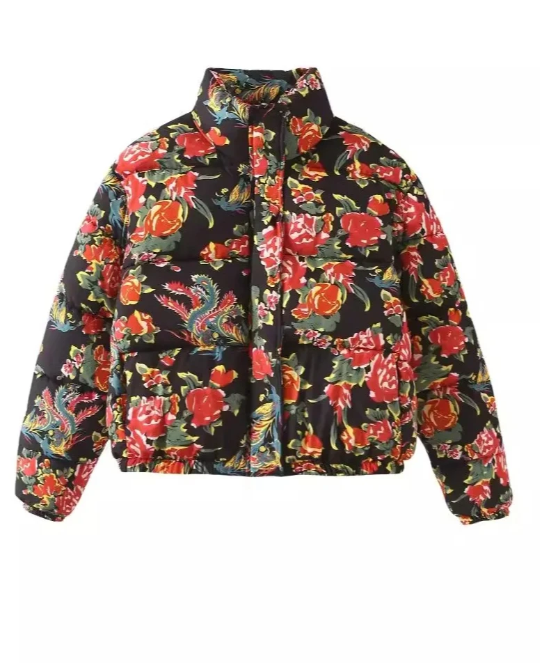 

Hot Sale Of The Season Autumn Winter Personalized Floral Print Jacket Cotton Outerwear Trendy Comfortable