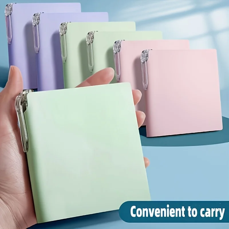 Simple Compact Portable Notepad Set Light PU Notebook School Commute Pocket Stationery Set