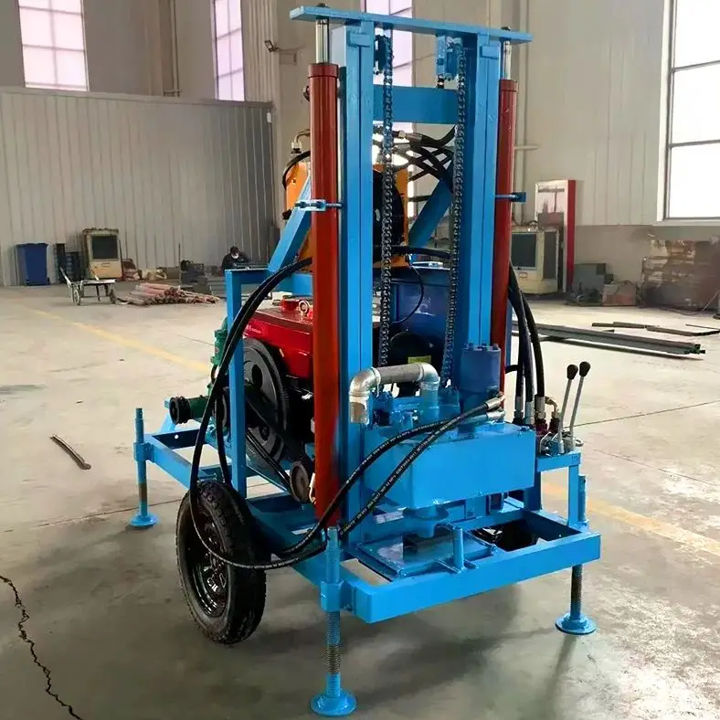 

Customized Portable Diesel Hydraulic Borehole Drilling Rig 22HP 25HP 28HP 30HP 35HP 100m 150m 180m High Precision