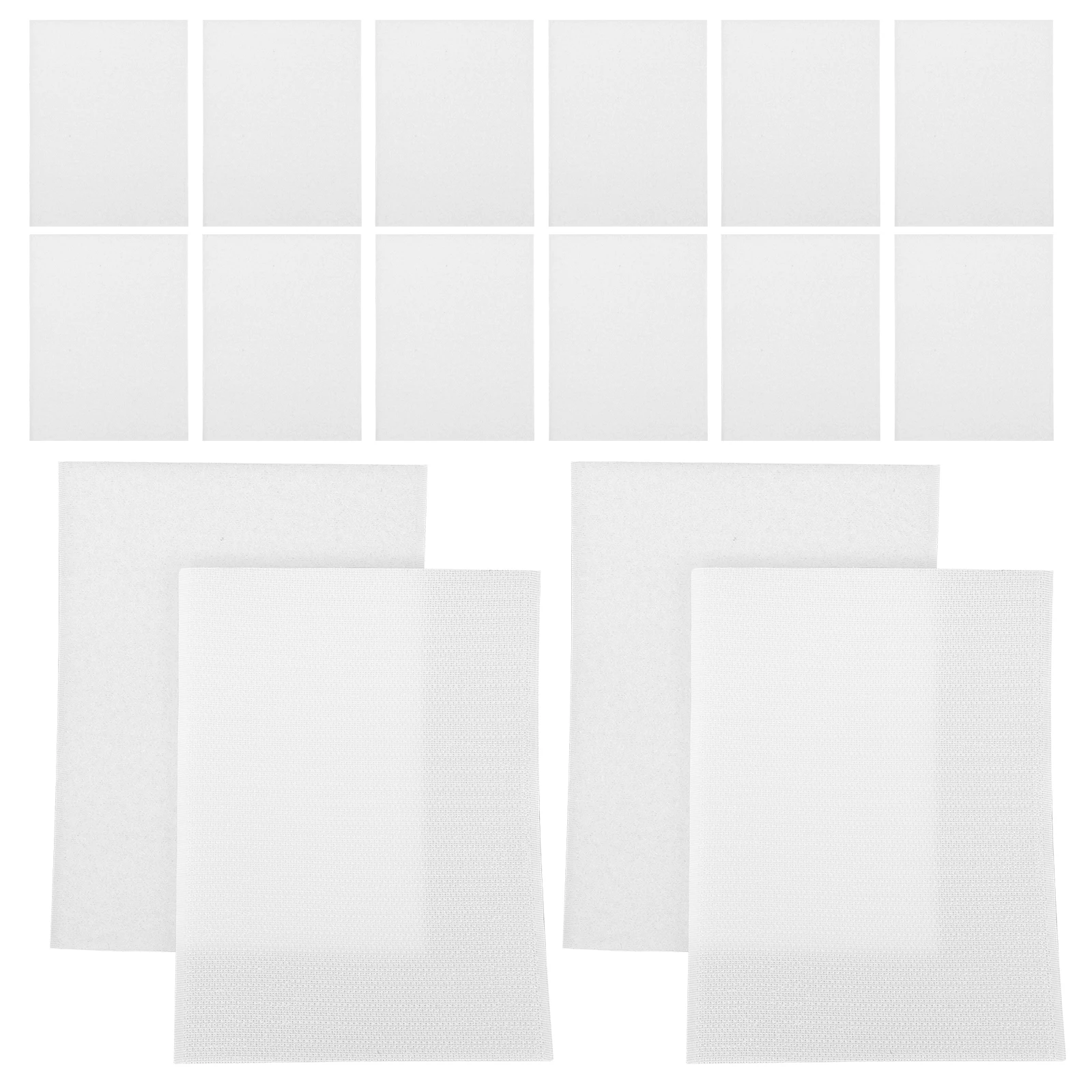 

24pcs Self adhesive Double sided Hook Tape 11x15cm White Reusable Strips for Home Car Curtains Furniture Fixing Adhesive
