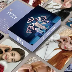 55Pcs/zestaw Kpop Idol ITZY nowy Album urodzony, aby być Lomo Card z nadrukiem HD karty fotograficzne prezent dla fanów Yuna Chaeryeong Ryujin Lia Yeji