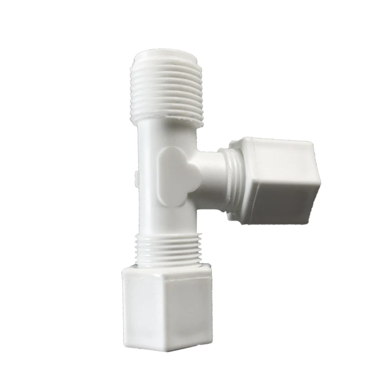 PVDF/PP Quick Connector Union Connectors PP Pipe Fitting PP Joint Side External Tooth Three-Way Clamping Sleeve Tightened