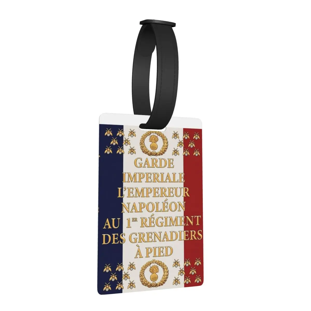 

Napoleonic French "1er Garde Imperiale" Flag Luggage Tags Suitcase Portable Baggage Boarding Tag Label Holder ID Name Address
