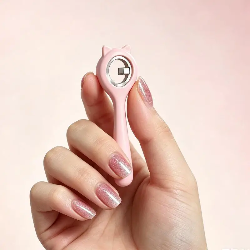 3-Second Hollow Cat Eye Magnet Strong Power Ring With Handle Magnet Fast Black Hole Effect For Magnetic Nail Art Beginner