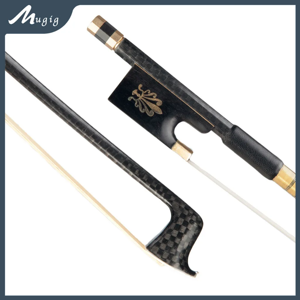 

Textured 4/4 Size Carbon Fiber Violin Bow Concert Level Peacock Pattern Ebony Frog Great Balance Real Horse Hair Straight Stick