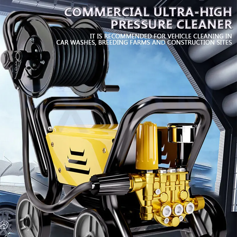 Machine à laver haute pression pour voiture, 220V, pistolet à eau pour lavage de voiture, Machine de rinçage pour sol de cour, nettoyeur de pompe à brosse Portable