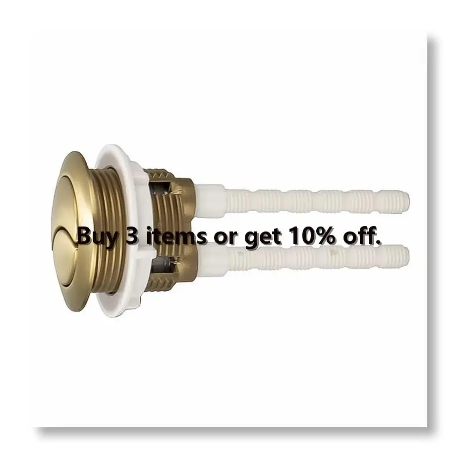 ●Flush Button Brushed Brass Universally Toilet Dual Flush Button Fit 38mm Cistern Hole, Powerful and Hygienic Flush