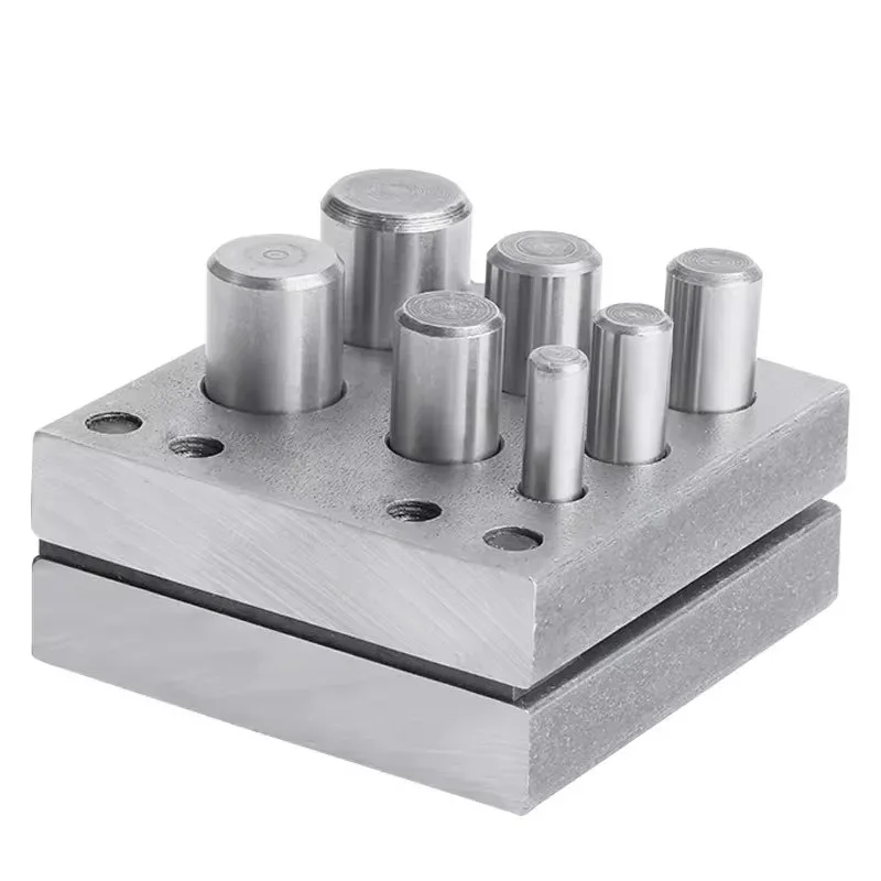 Manual Round Punch Jewelry Disc Cutter Punch Set 7 Holes Metal Circle Round Mold Cutting Punching Tools Punching Die