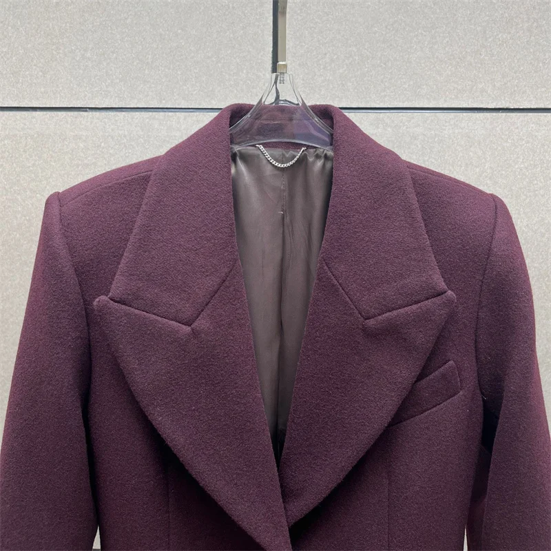 Cortavientos para mujer, nuevo otoño 20225, gabardina larga con una hilera de botones para mujer, chaqueta ajustada con hombrera para mujer, abrigo de mezcla de lana