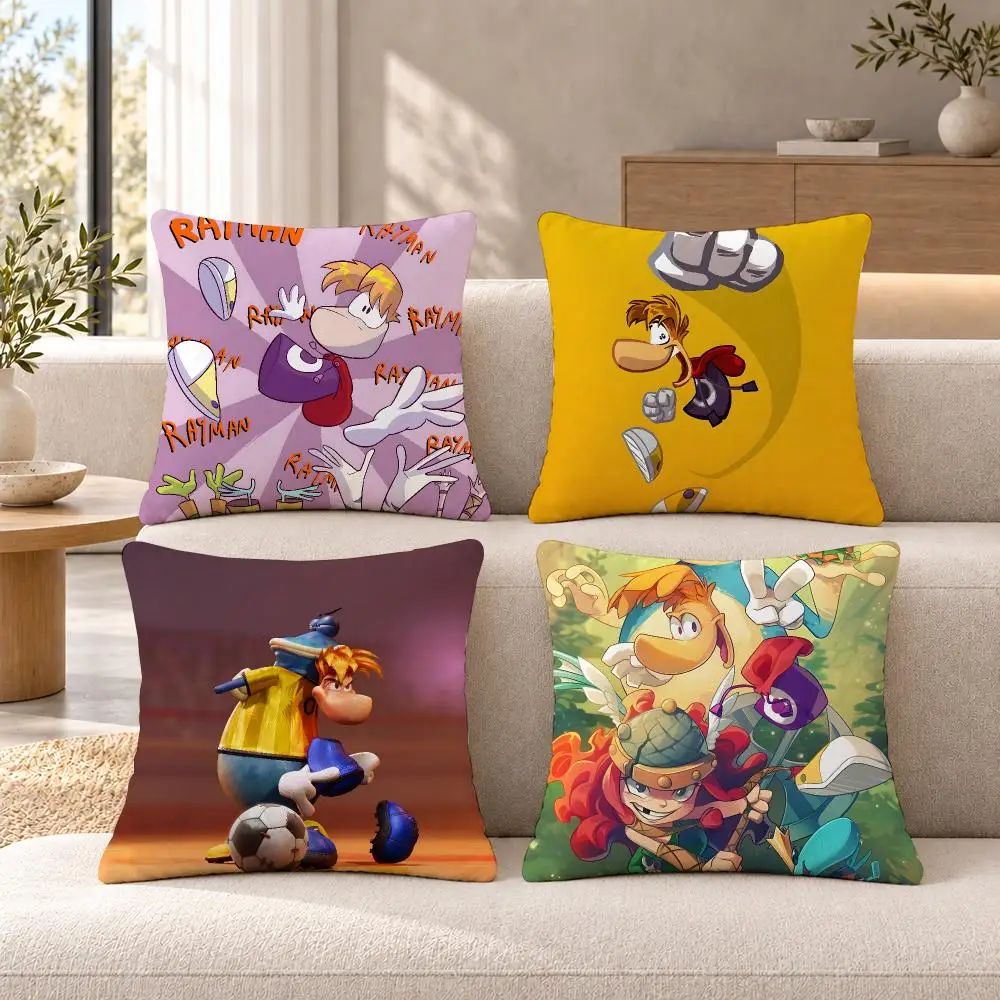 Game Adventure R-Rayman Legends Cushion Cover Soft Short Plush  throw pillow Sofa Bedroom Den Car Dorm Decor Gifts