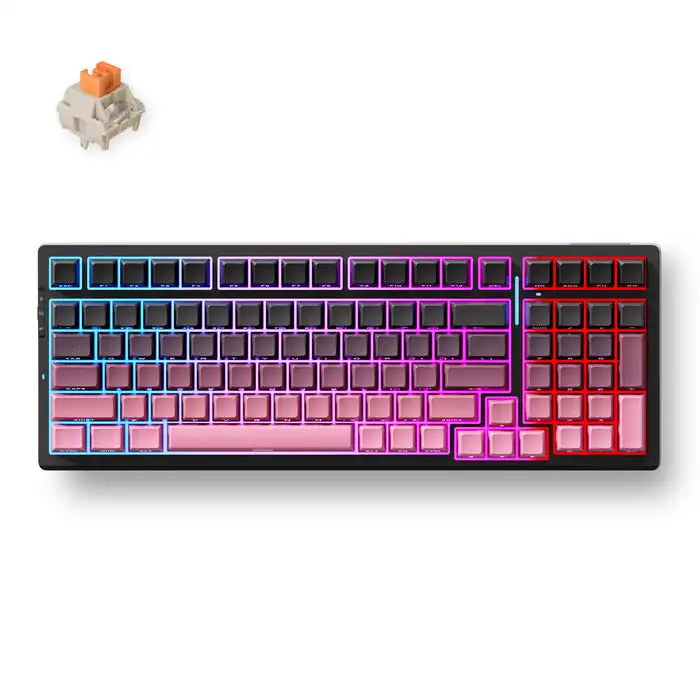 G98 Pro Wireless Tri-Mode Custom Mechanical Gaming Keyboard 98 % Layout Dichtungsstruktur PBT Keycaps Gaming Keyboard