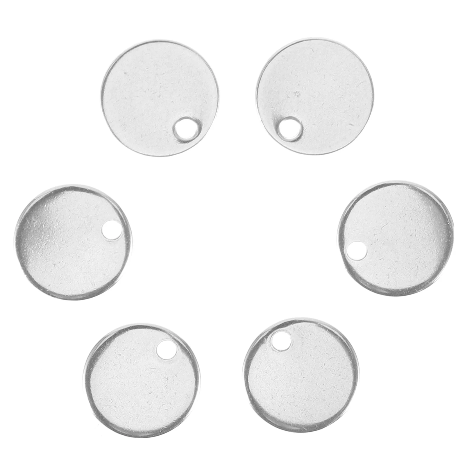 

100 Pcs Stainless Steel Disc Charms Blank Dog Tags Engraving Circle Pendants DIY Crafts Metal Stamping Accessories Jewelry Parts