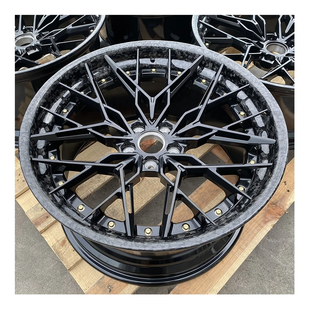 【Hot】 Forged Wheel Rims 20 21 22 24 Inch 2 Piece Style Alloy Racing Car Wheels Custom 5x112 5x120 5x114.3 Carbon Fiber Wheels